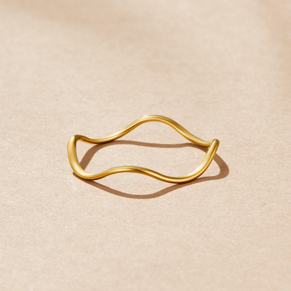 Gold-Stapelring „Tina“