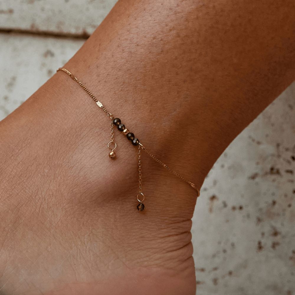 Arizona Green Bead Tassel Anklet - Beautiful Earth Boutique