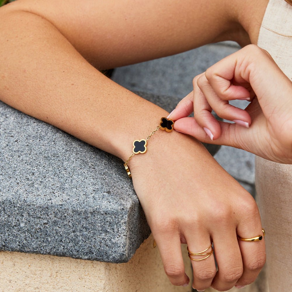 Black Clover Bracelet - Beautiful Earth Boutique