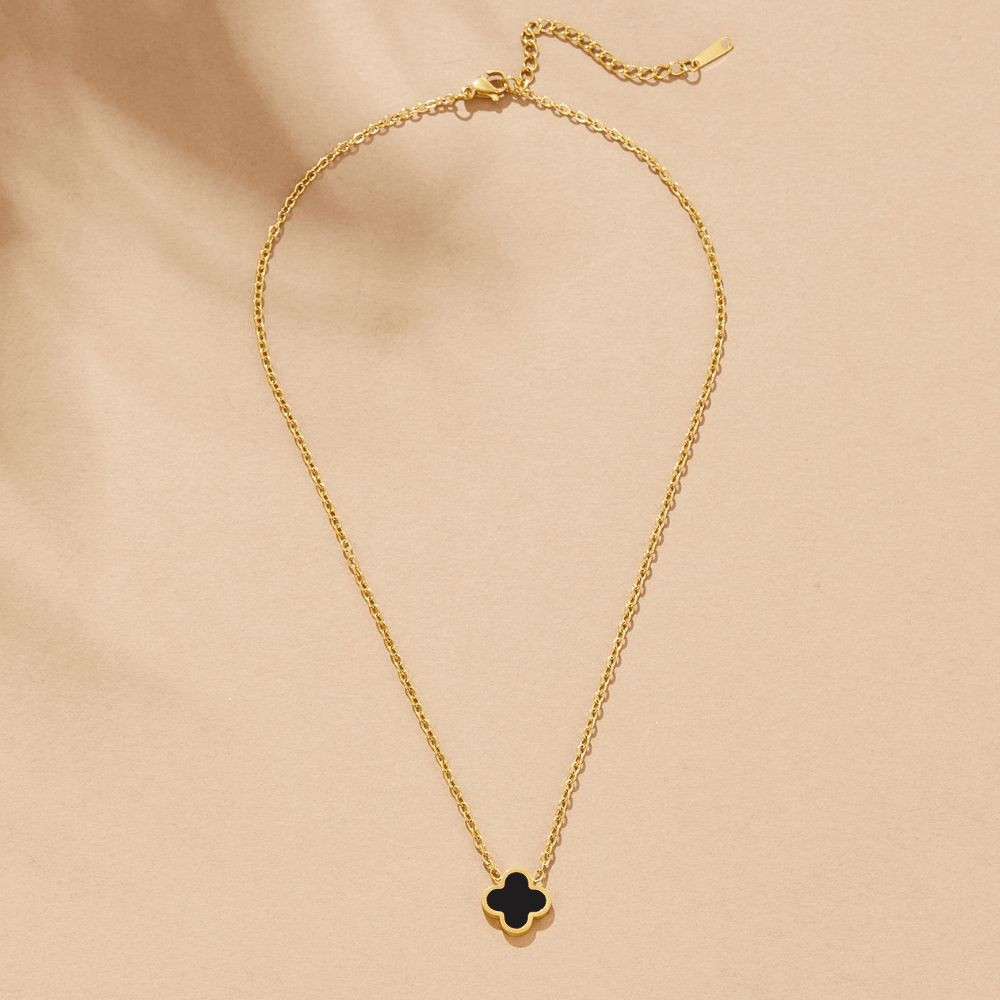 Black Clover Necklace - Beautiful Earth Boutique