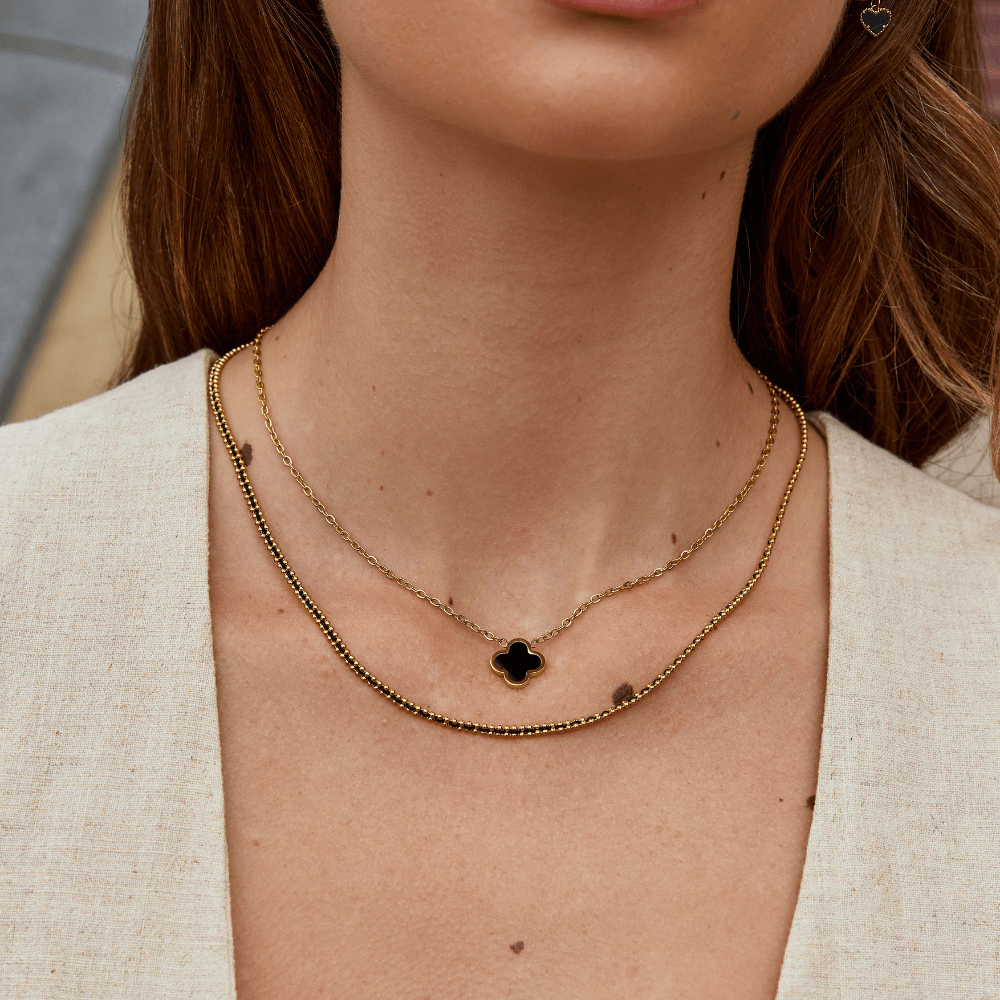 Black Clover Necklace - Beautiful Earth Boutique