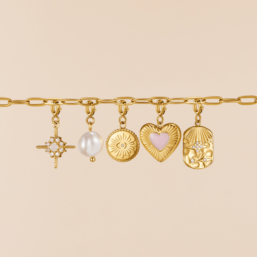 Blush Gold Heart Charm - Beautiful Earth Boutique