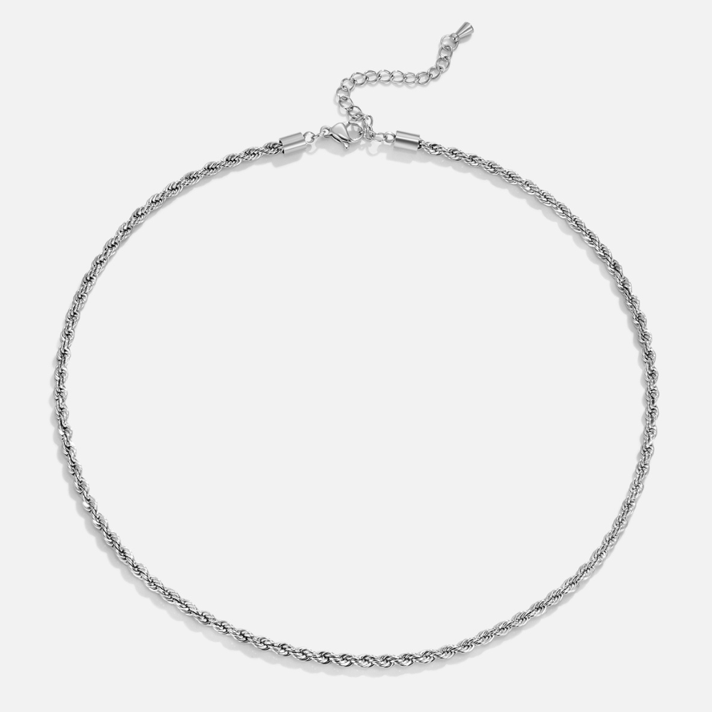 Calla Silver Twisted Chain Necklace - Beautiful Earth Boutique