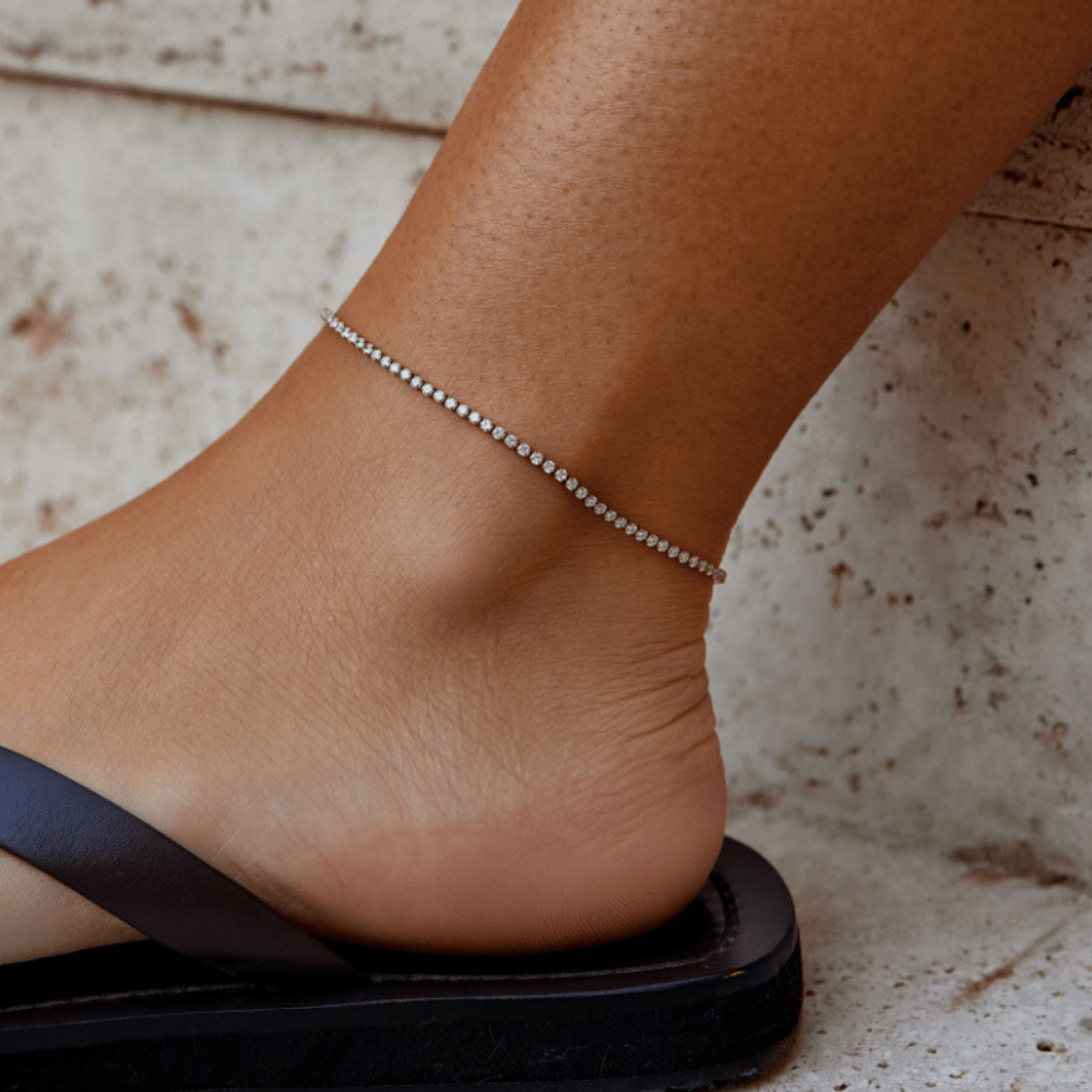 Cordelia Gold Tennis Anklet - Beautiful Earth Boutique
