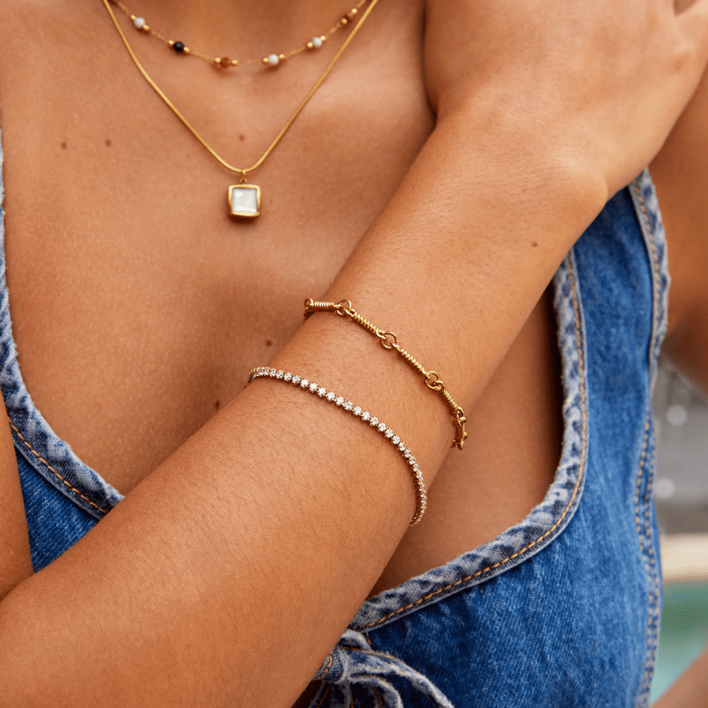 Cordelia Gold Tennis Bracelet - Beautiful Earth Boutique