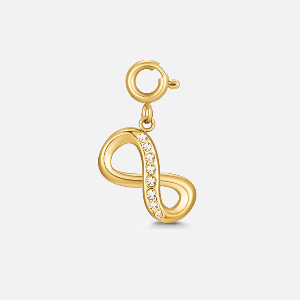 Crystal & Gold Infinity Charm - Beautiful Earth Boutique