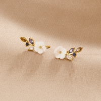 Crystal White Blossom Earrings - Beautiful Earth Boutique