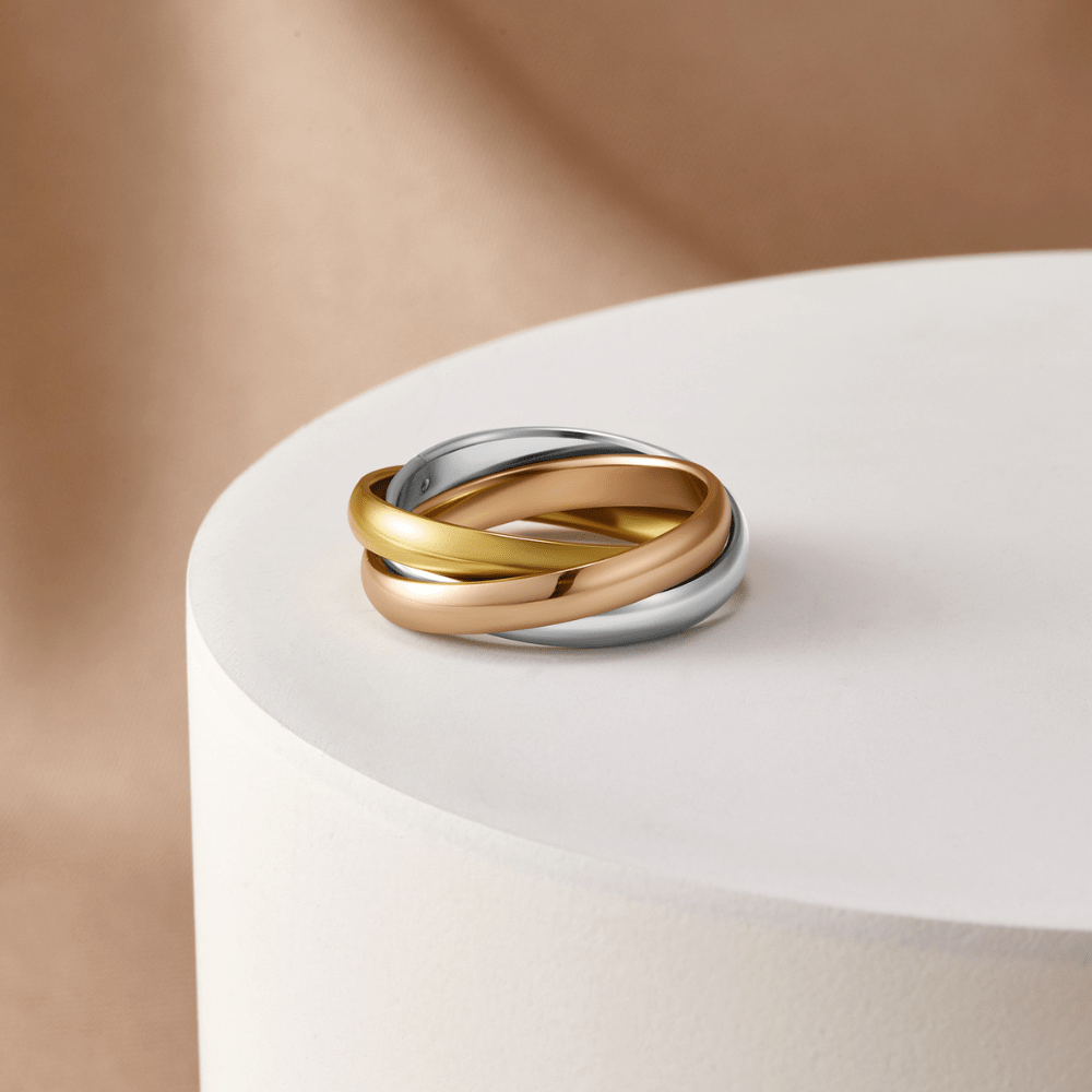 Elena Three - Toned Loop Ring - Beautiful Earth Boutique