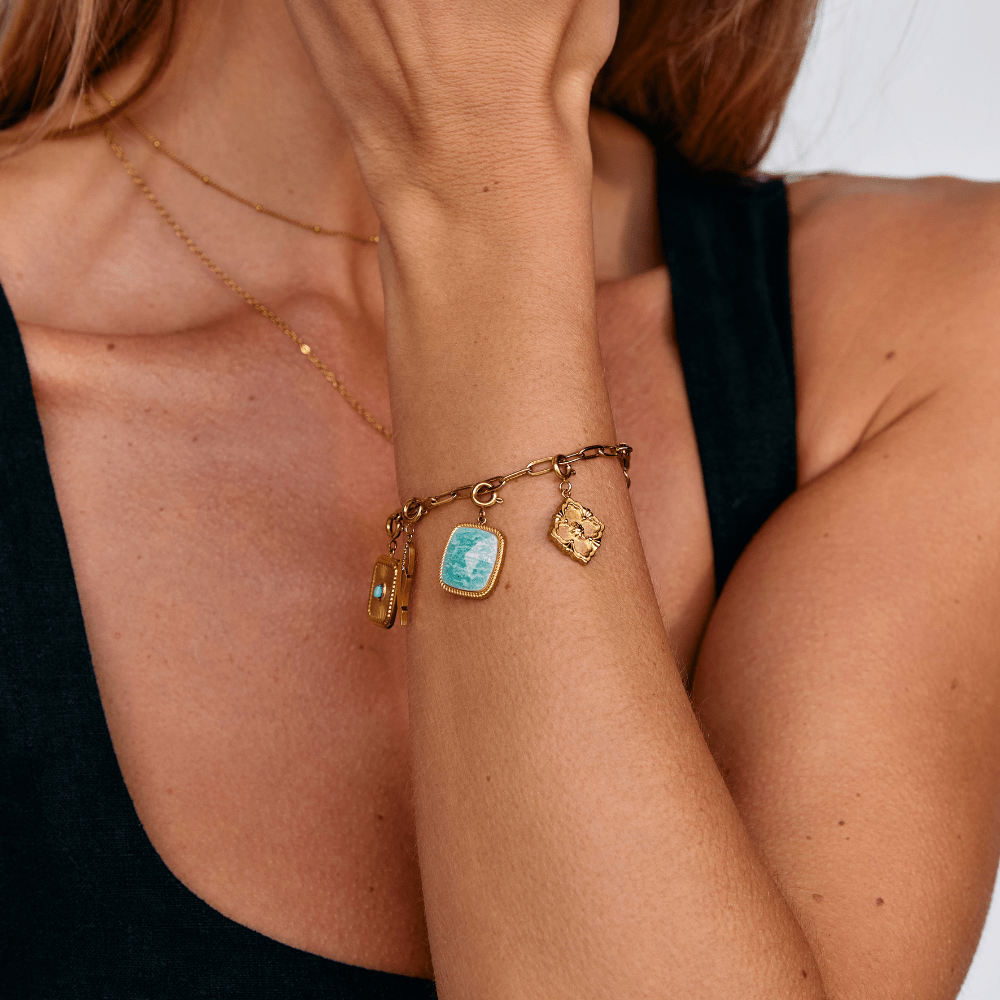 Green Amazonite Stone Charm - Beautiful Earth Boutique