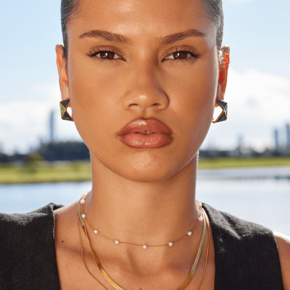 Green Atlantis Hoop Earrings - Beautiful Earth Boutique