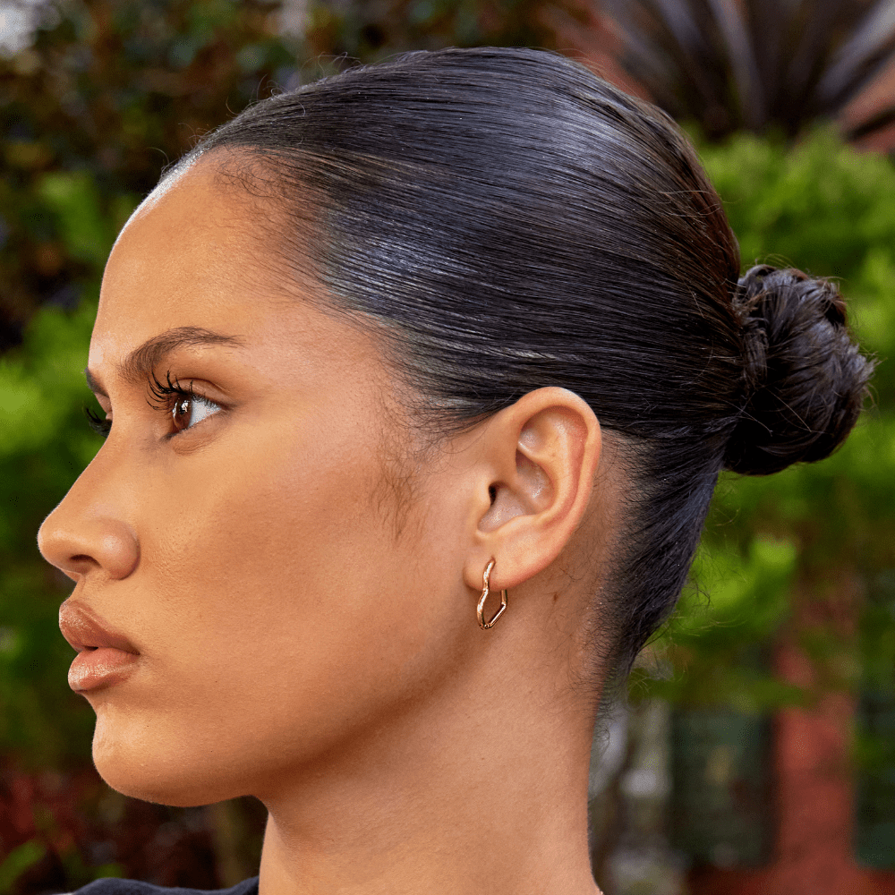 Heart Gold Hoops - Beautiful Earth Boutique