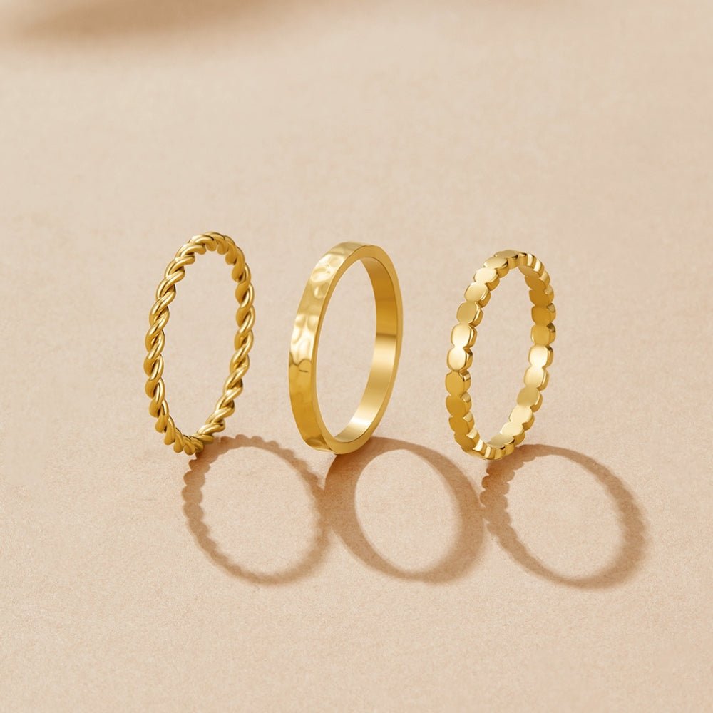 Hella Gold Stacked Ring - Beautiful Earth Boutique