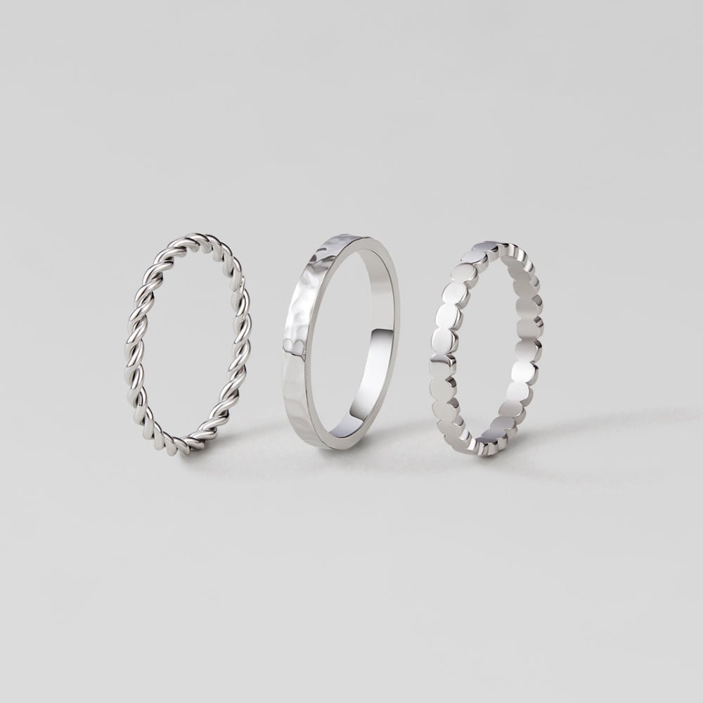 Hella Silver Stacked Ring - Beautiful Earth Boutique
