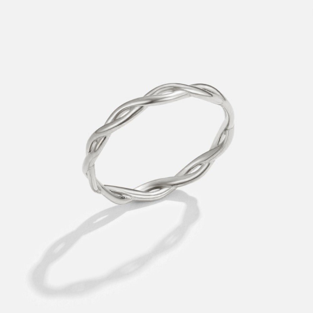 Infinity 18K Silver Twist Ring - Beautiful Earth Boutique