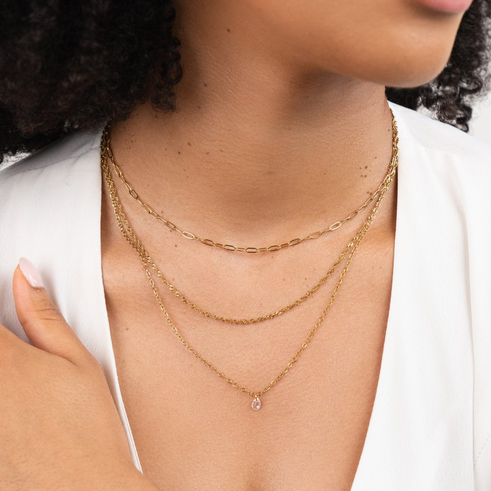 Jana Triple Chain Necklace - Beautiful Earth Boutique