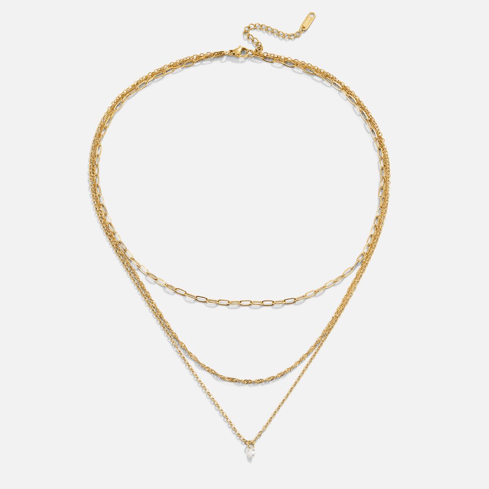 Jana Triple Chain Necklace - Beautiful Earth Boutique