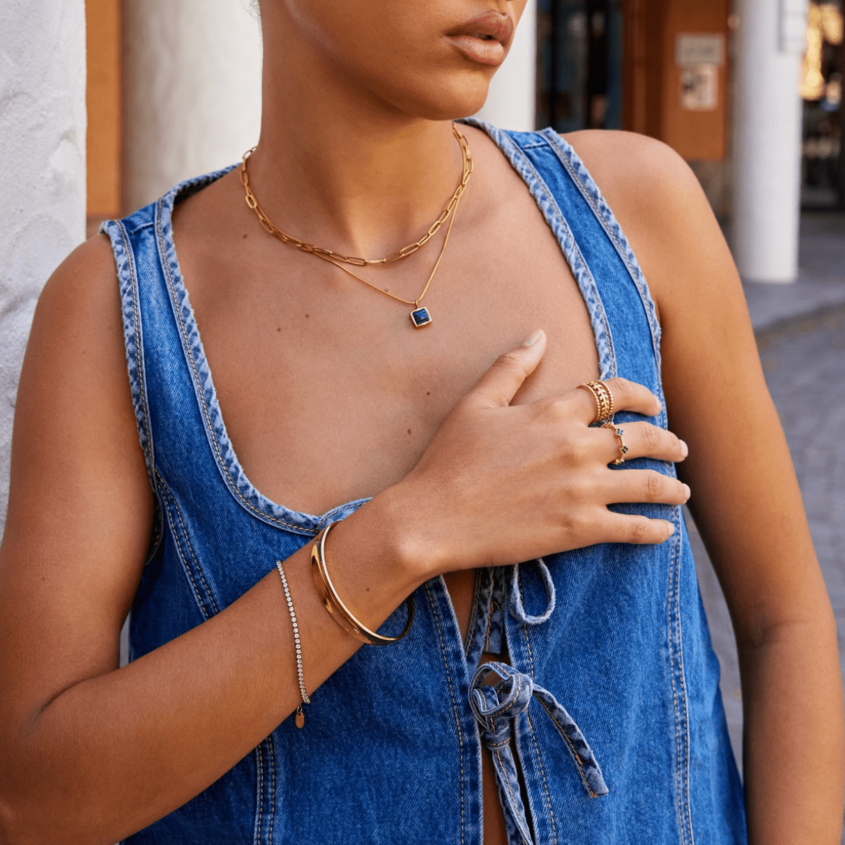 Leyla 18K Gold Bangle - Beautiful Earth Boutique