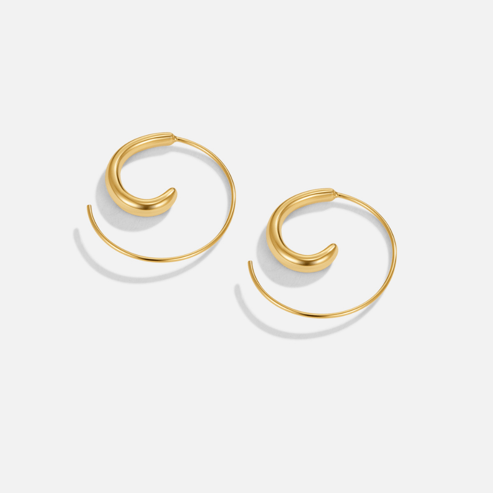 Luca Spiral Hoop Earrings - Beautiful Earth Boutique