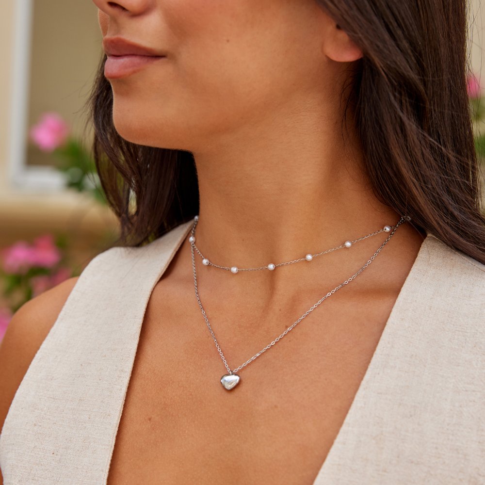 Marina Love Silver Necklace - Beautiful Earth Boutique