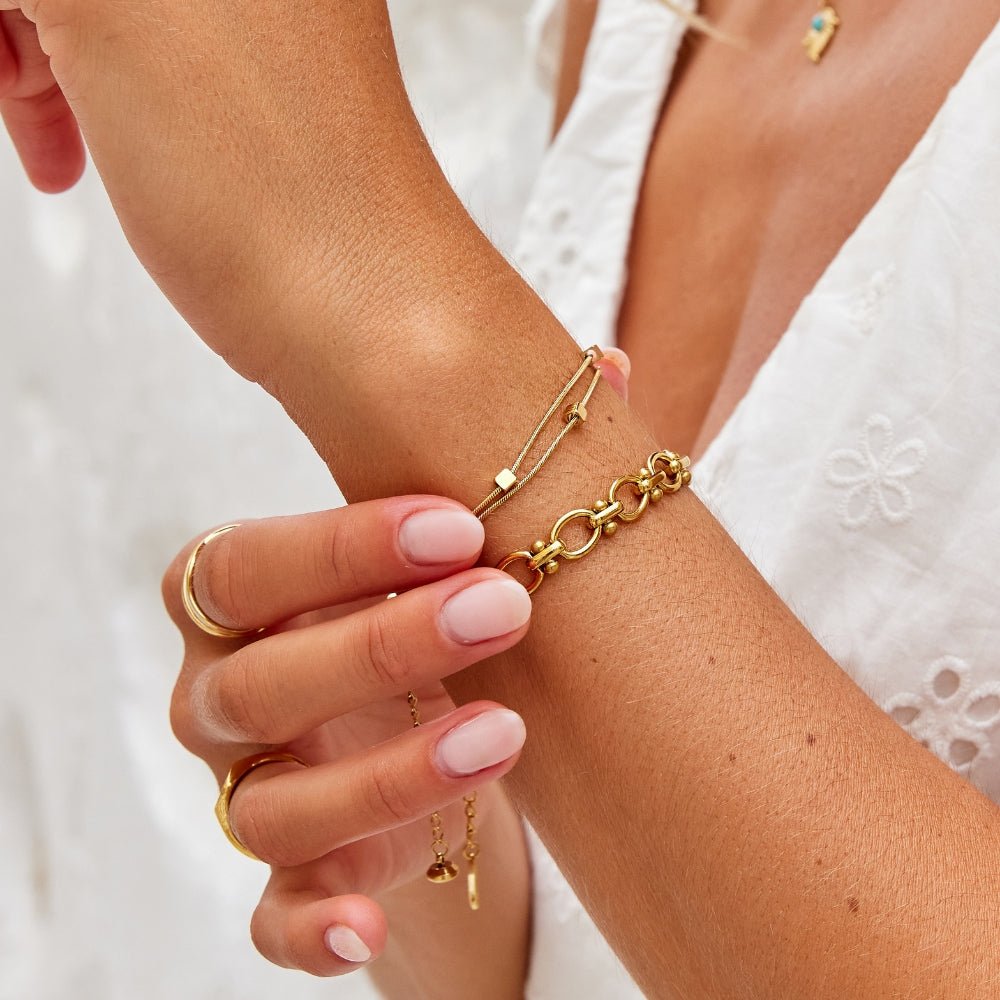 Mia Layered Cube Bracelet - Beautiful Earth Boutique