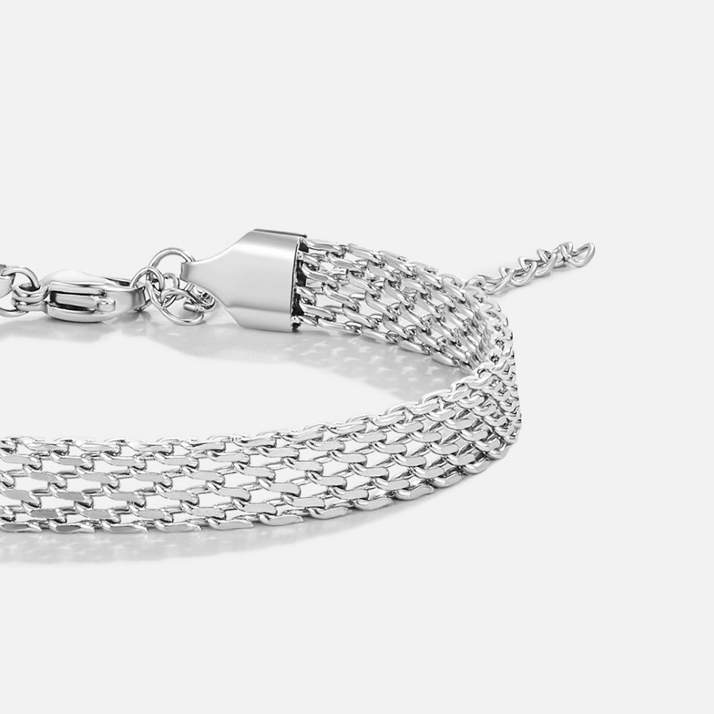 Molly Silver Mesh Chain Bracelet - Beautiful Earth Boutique