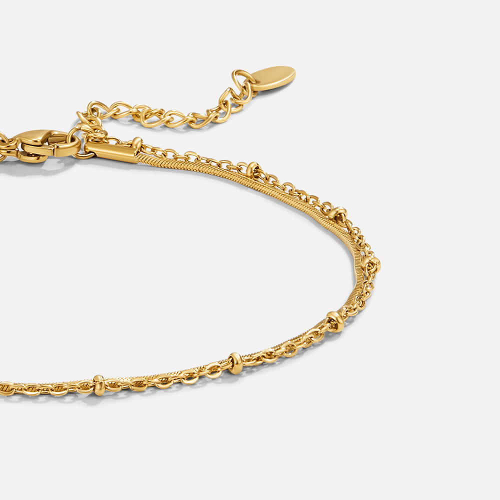 Pia Gold Layered Anklet - Beautiful Earth Boutique