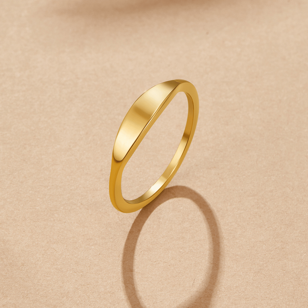 Pipa Gold Signet Ring - Beautiful Earth Boutique