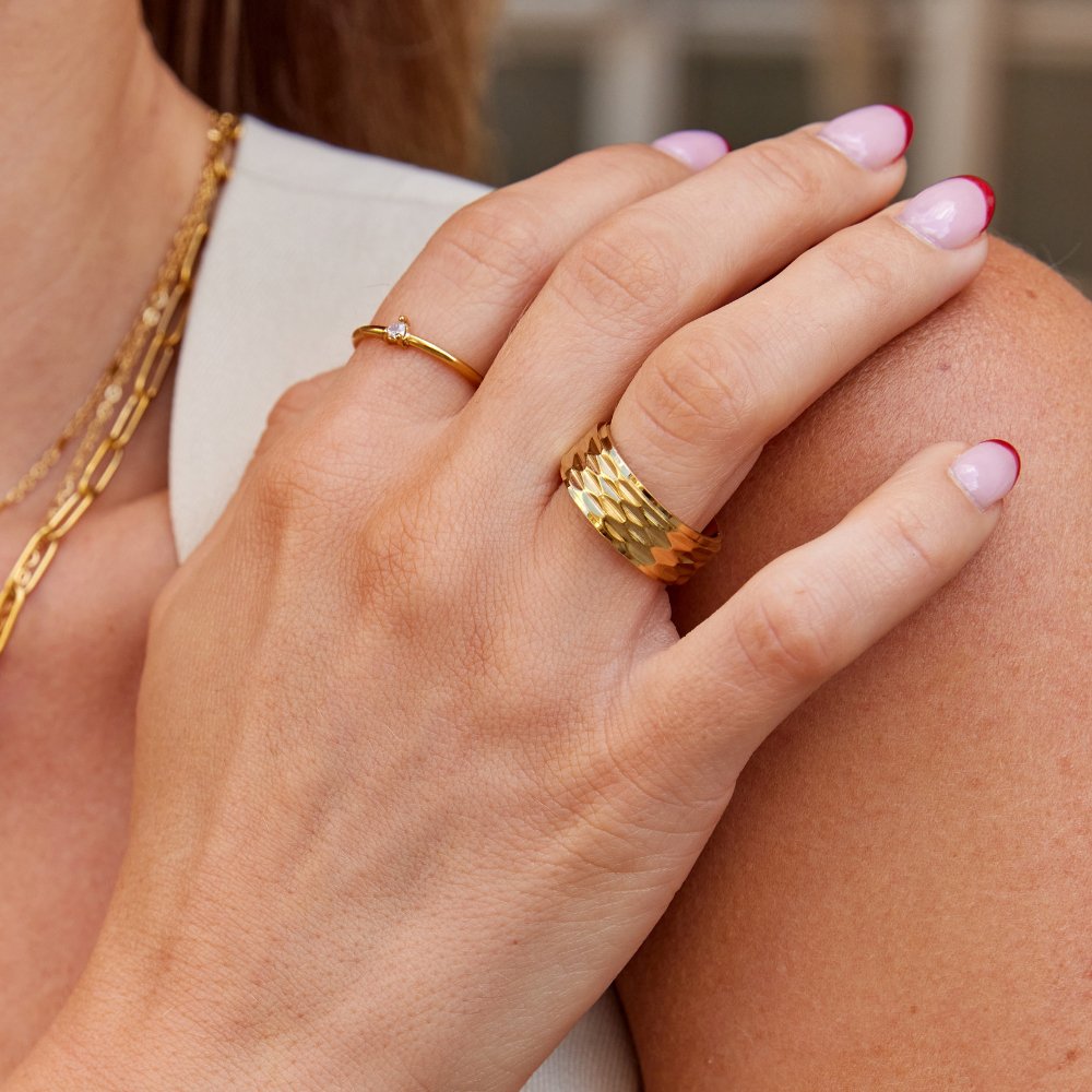 Rene Chunky Gold Ring - Beautiful Earth Boutique