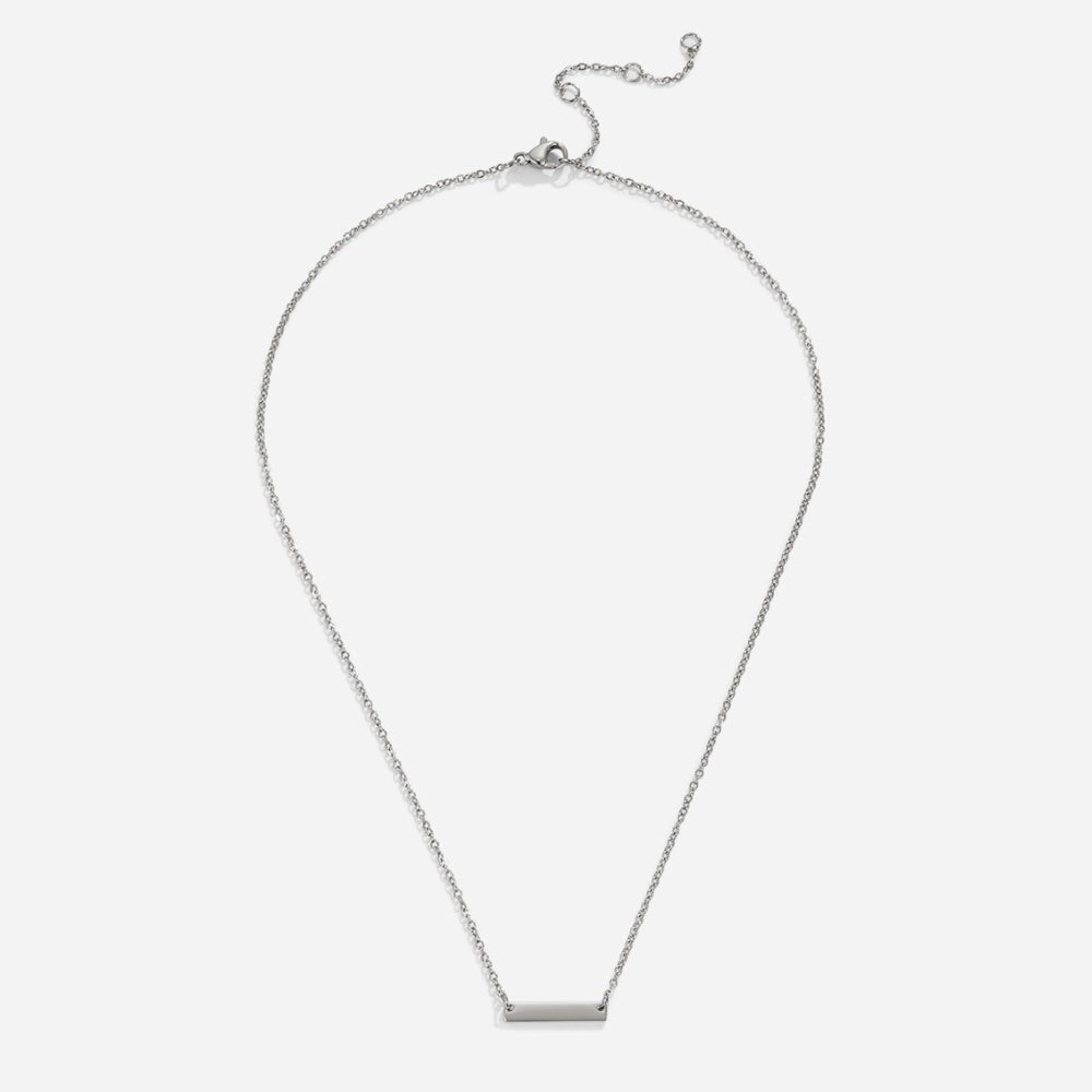 Rina Silver Bar Necklace - Beautiful Earth Boutique