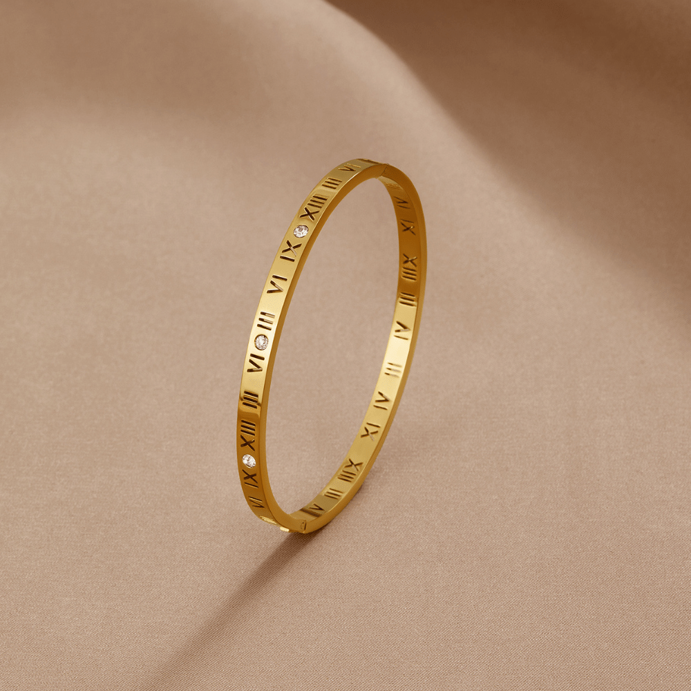 Roman 18K Gold Bangle - Beautiful Earth Boutique