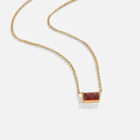 Ruby Baguette Necklace - Beautiful Earth Boutique
