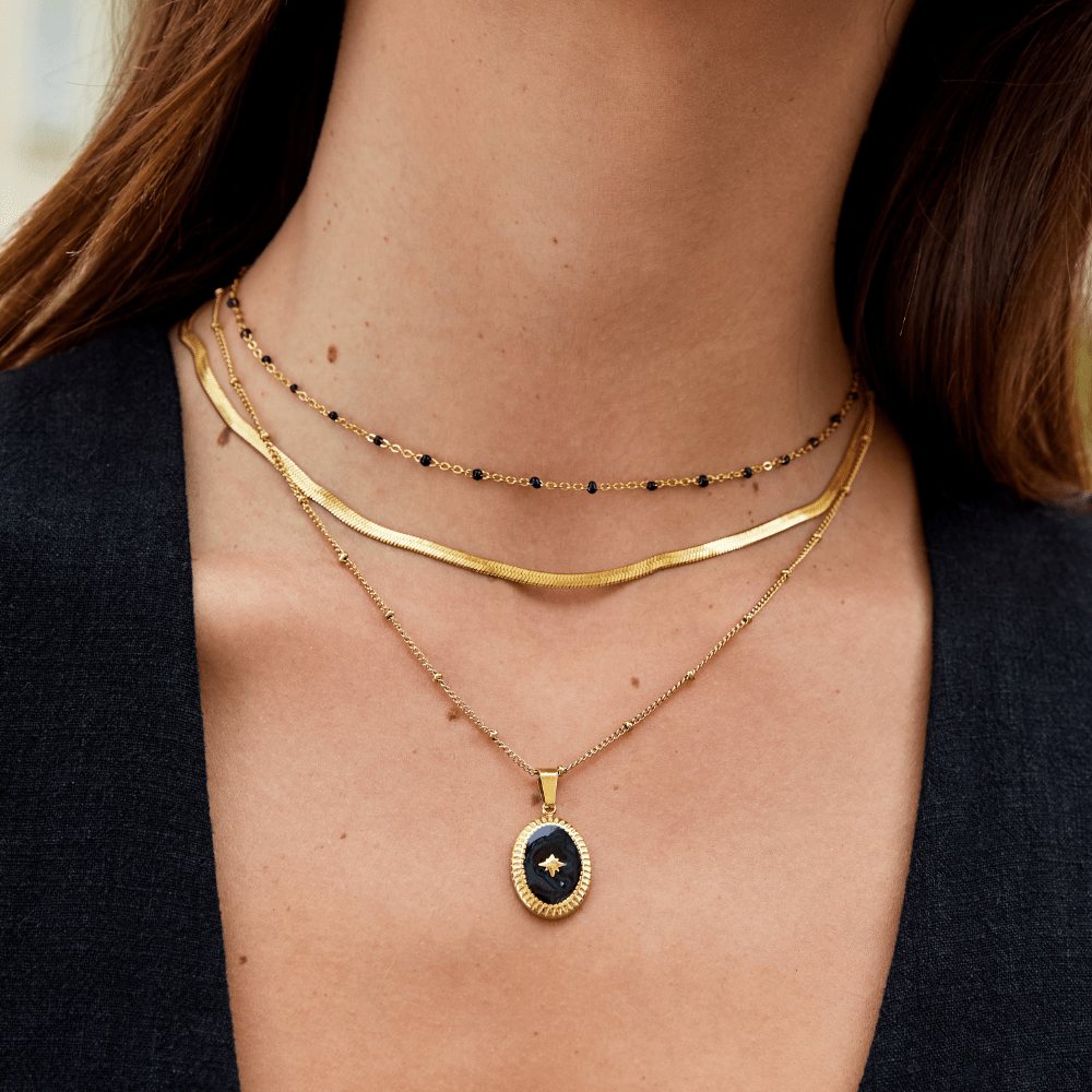 Sarya Snake Chain Gold Necklace - Beautiful Earth Boutique