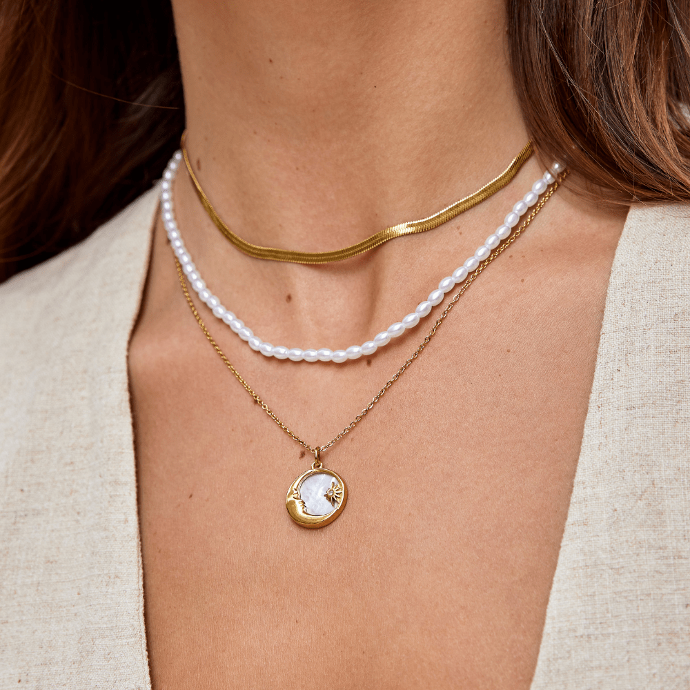 Sarya Snake Chain Gold Necklace - Beautiful Earth Boutique