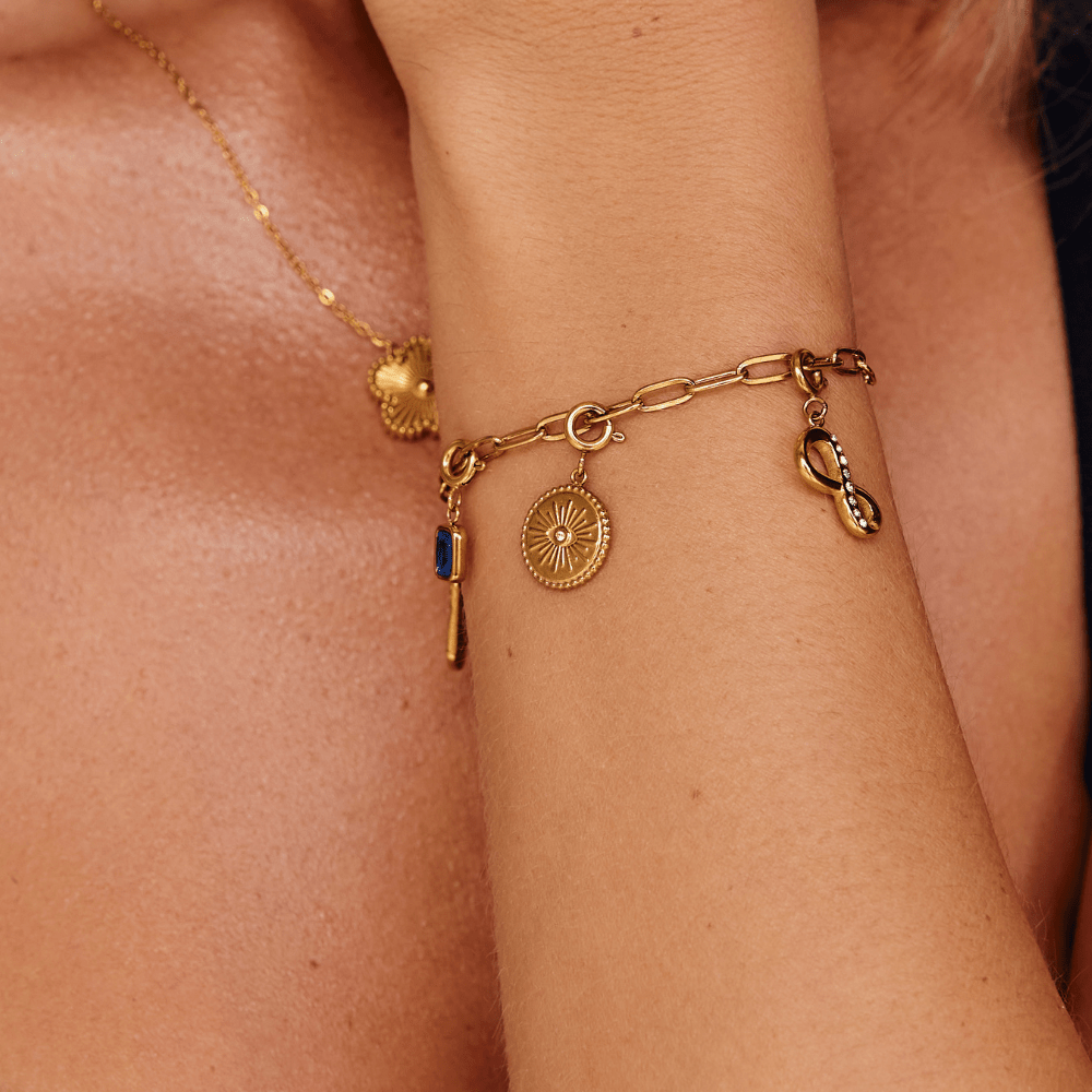 'The Truth' Gold Eye Coin Charm - Beautiful Earth Boutique