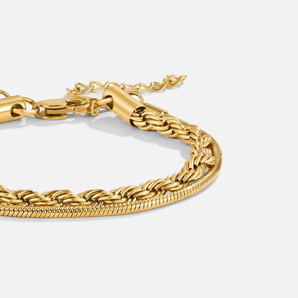 Twisted Leila Layered Bracelet - Beautiful Earth Boutique
