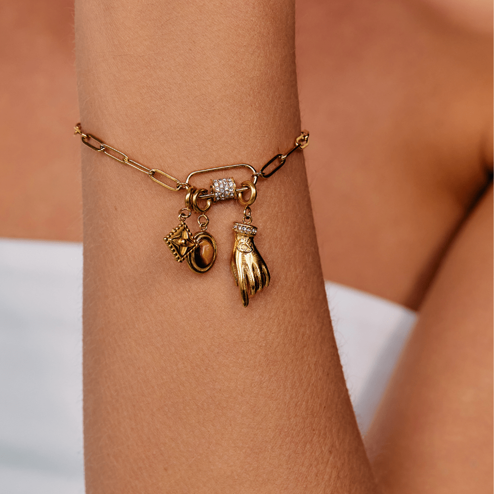 Victoria Gold Hand Charm - Beautiful Earth Boutique