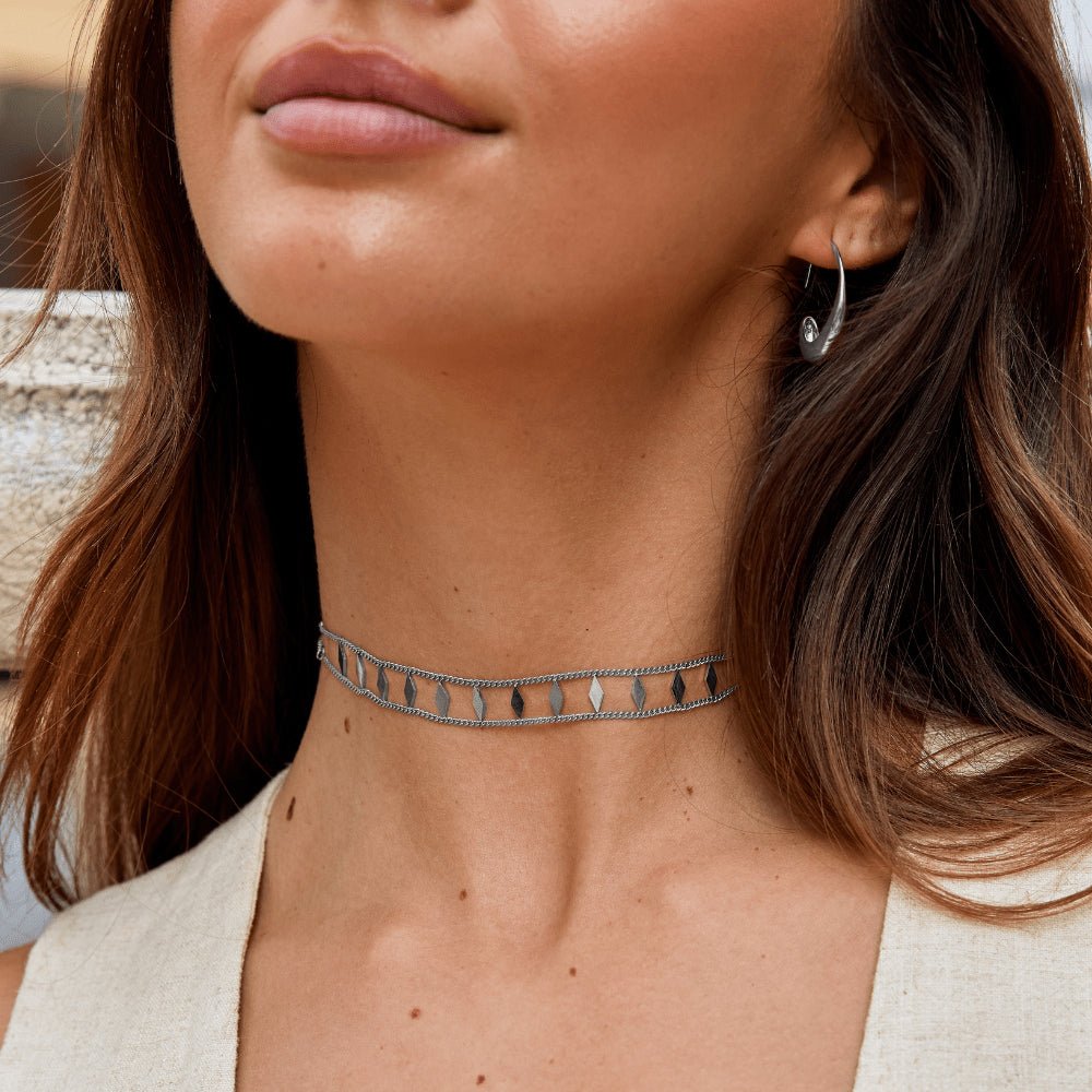Zara Silver Choker - Beautiful Earth Boutique
