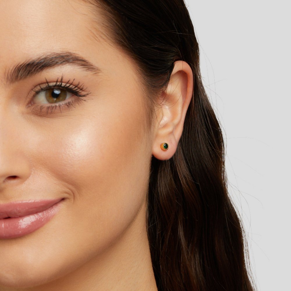 Emerald Green Stud Earrings - Beautiful Earth Boutique