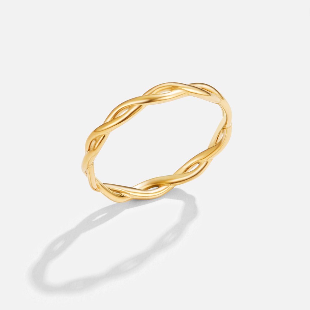 Infinity 18K Gold Twist Ring - Beautiful Earth Boutique