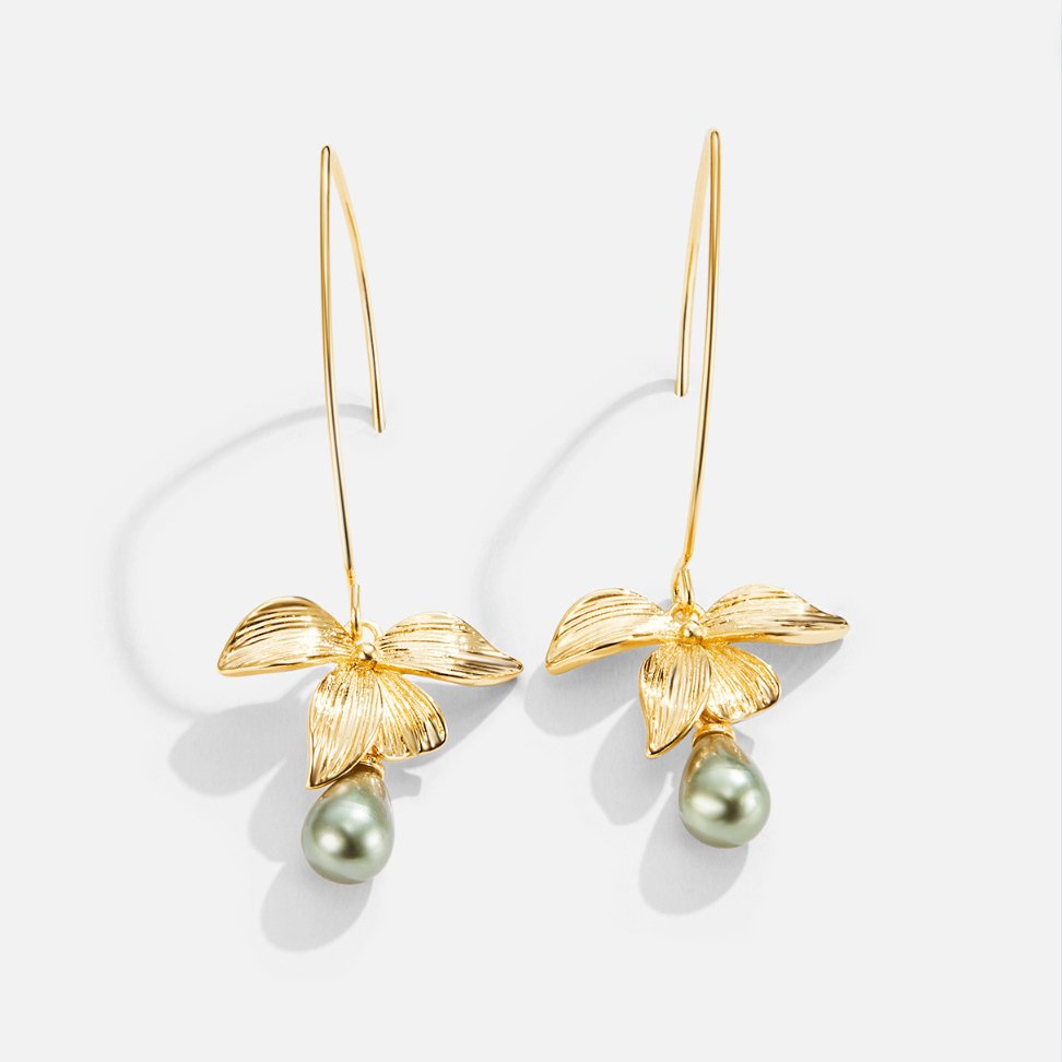 Jade Pearl & Petal Drop Earrings - Beautiful Earth Boutique
