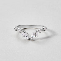 Lily Crystal Silver Vine Ring - Beautiful Earth Boutique
