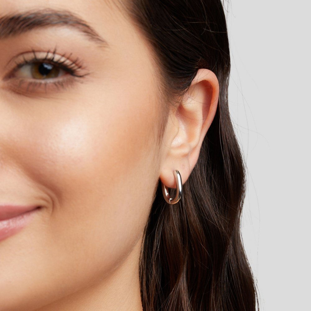 Madison Silver Hoop Earrings - Beautiful Earth Boutique