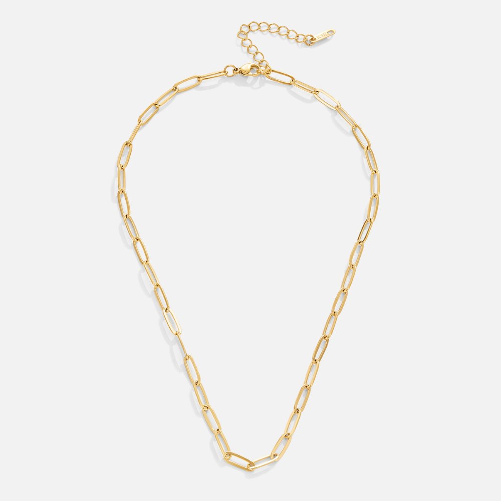 Paperclip Gold Necklace - Beautiful Earth Boutique