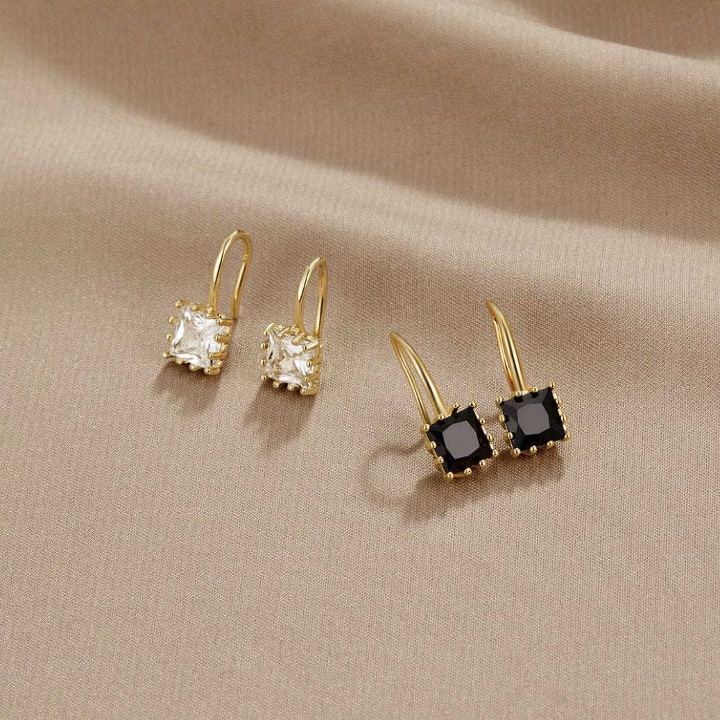 Piper Black Crystal Drop Earrings - Beautiful Earth Boutique