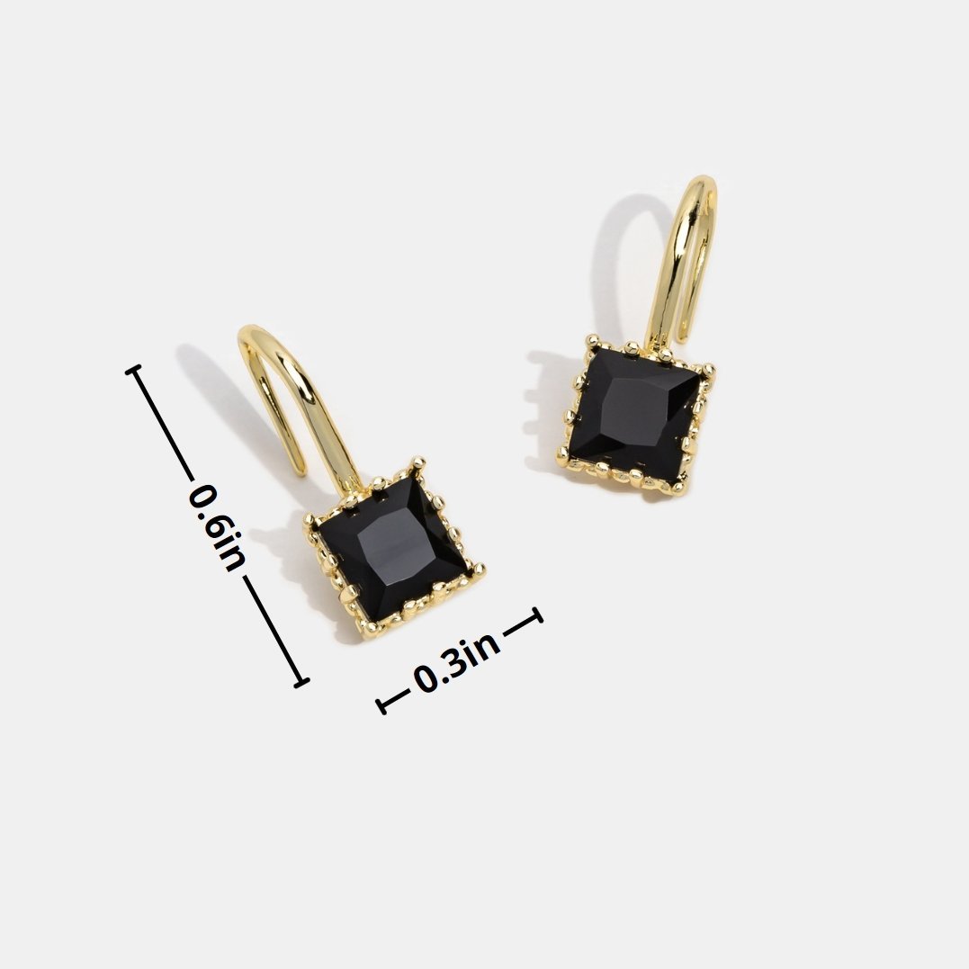 Piper Black Crystal Drop Earrings - Beautiful Earth Boutique
