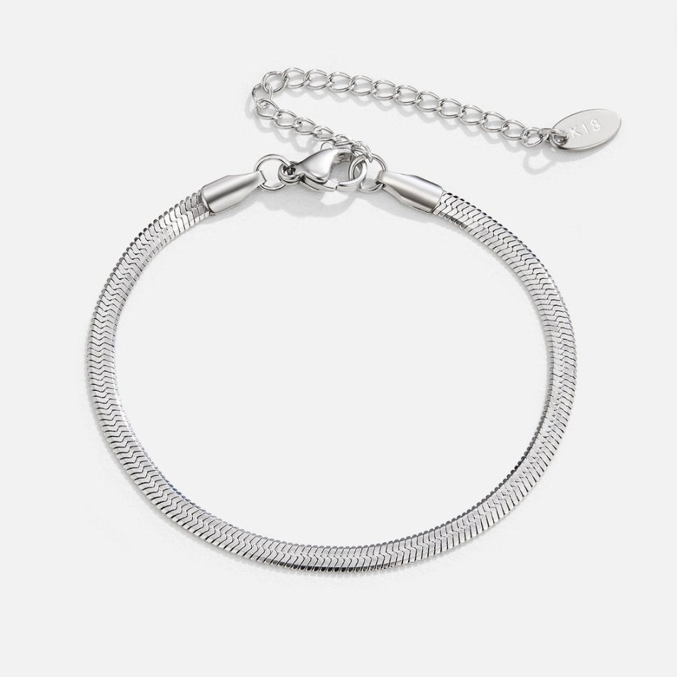 Sarya Snake Chain Silver Bracelet - Beautiful Earth Boutique