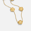 Goldene Kleeblatt-Cluster-Halskette