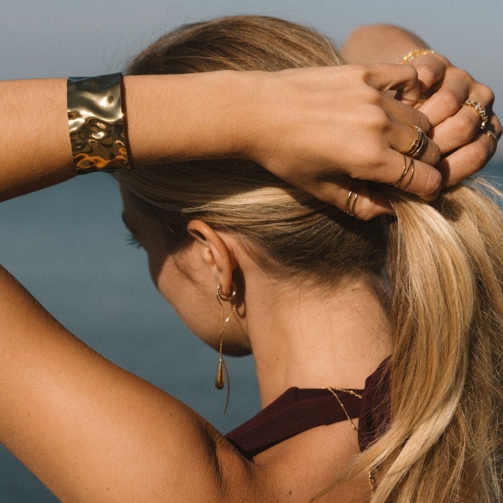 18K Gold Cuff Bracelet - Beautiful Earth Boutique