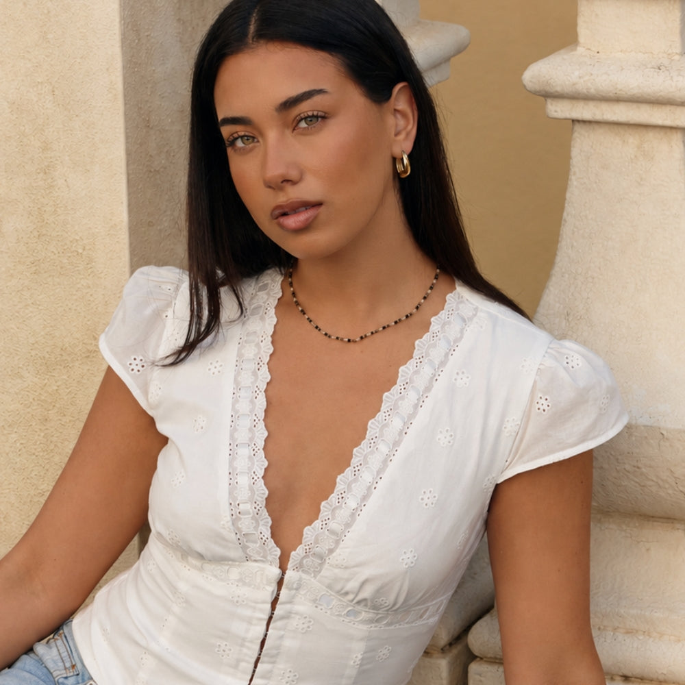 Serene Monochrome Bead Necklace