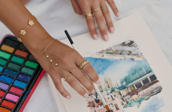 Freya Crystal Hand Chain Bracelet - Beautiful Earth Boutique